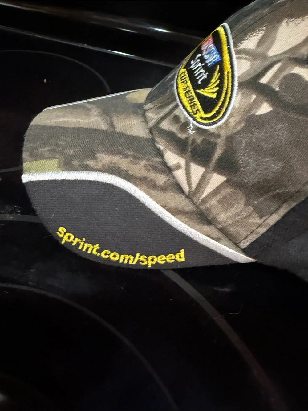 Nascar Camo Sprint Cup Series Hat with White Piping